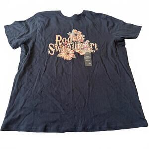 Wrangler Rodeo Sweetheart Graphic Tee Western Cowgirl Shirt L